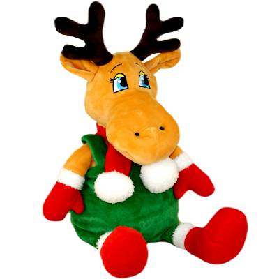 Сладкий новогодний подарок в мягкой игрушке весом 1000 грамм 