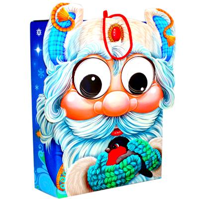 Детский новогодний подарок в картонной упаковке весом 1000 грамм