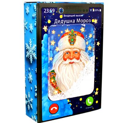 Детский новогодний подарок в картонной упаковке весом 1000 грамм