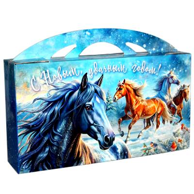 Детский подарок на Новый Год в картонной упаковке весом 1850 грамм