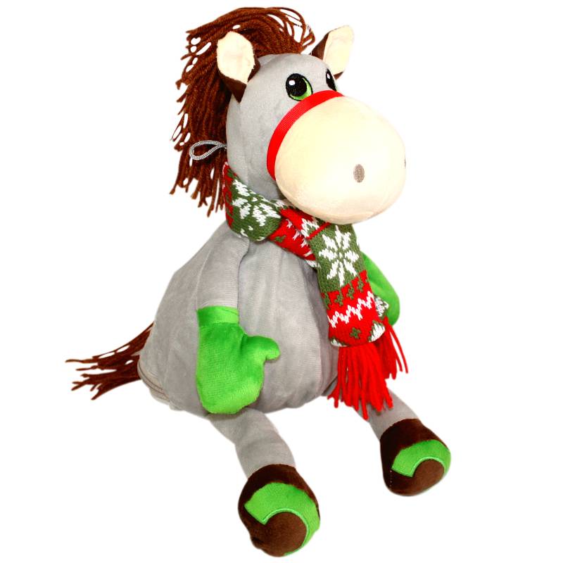 Сладкий новогодний подарок в мягкой игрушке весом 800 грамм